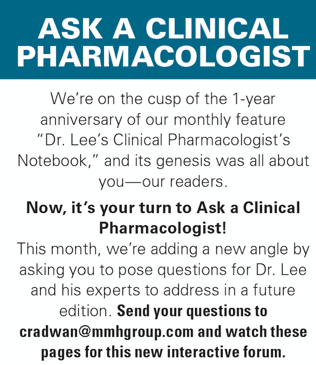 Ask a clinical pharmacologist
