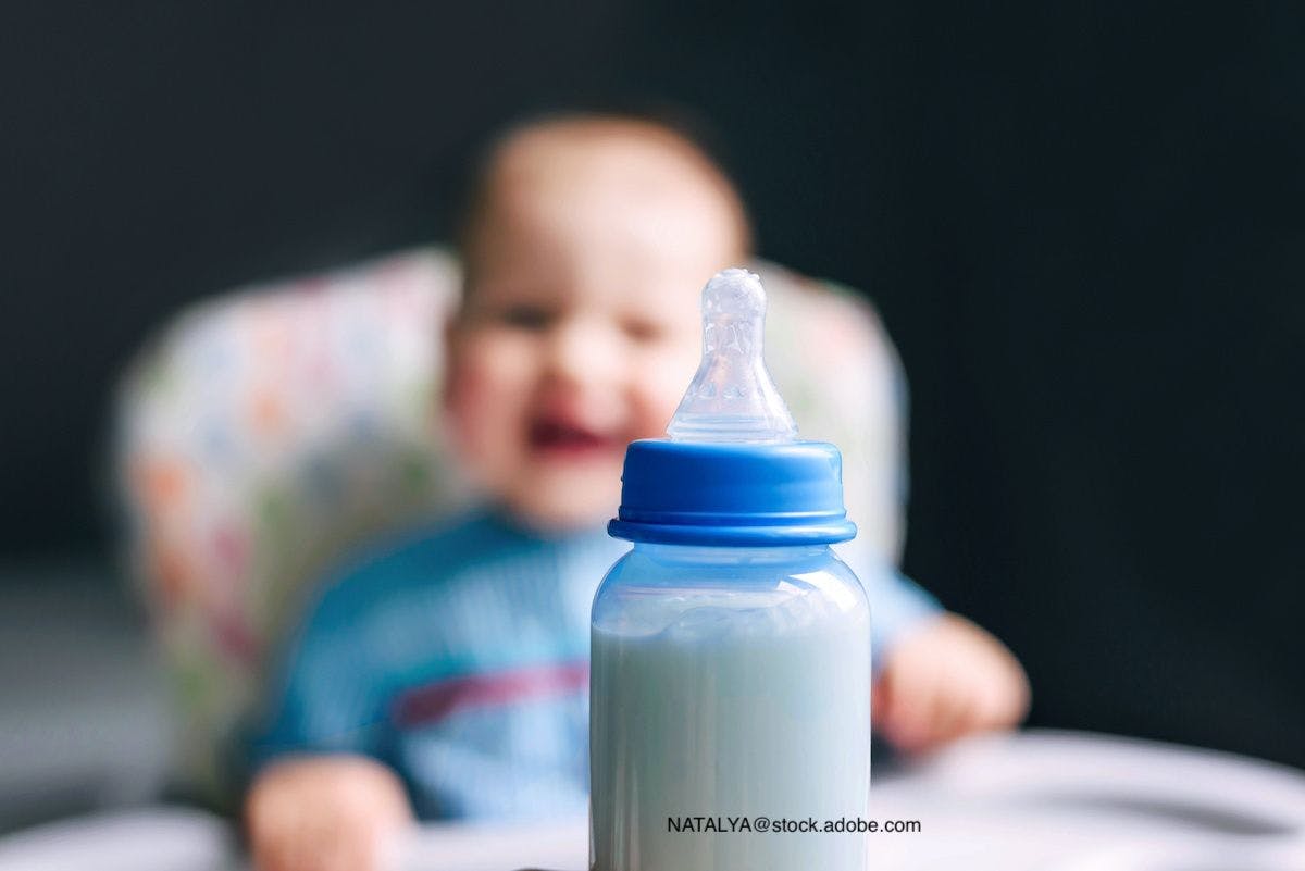 infant with cow's milk