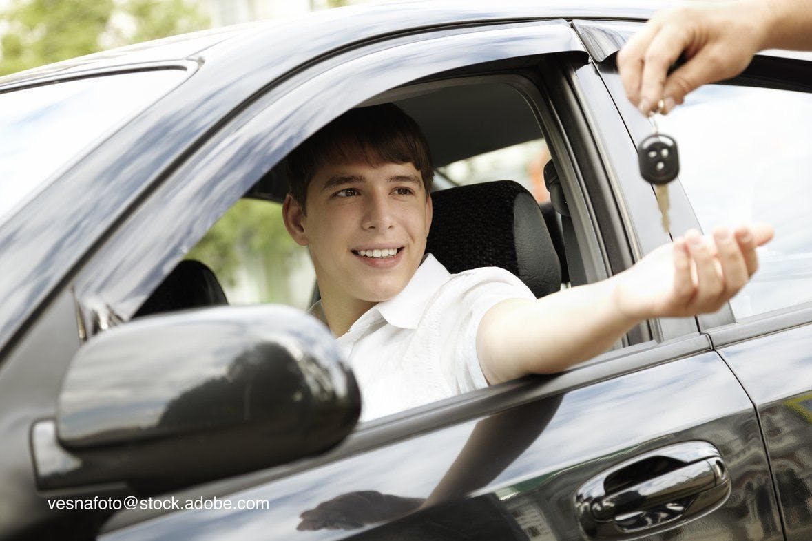 teen driver preparing to go for a drive