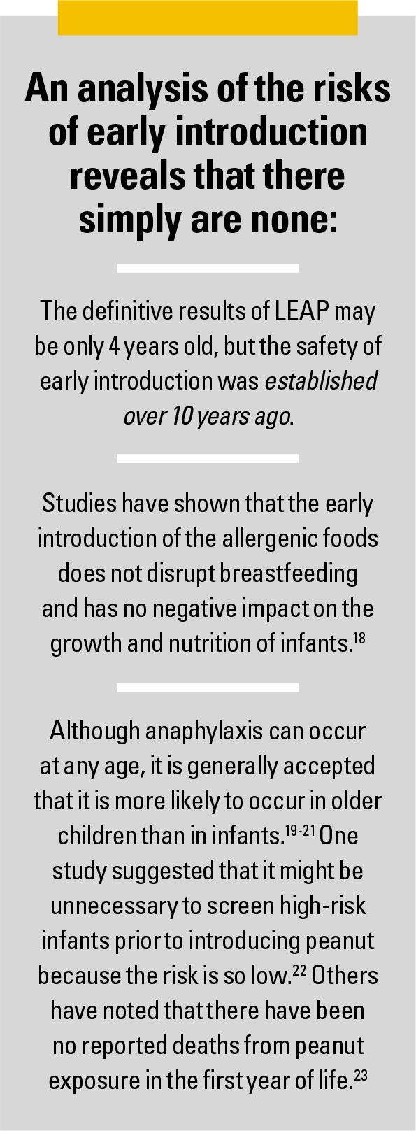 analysis of the risk of early food introduction