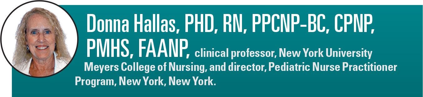 headshot of Donna Hallas, PhD, RN, PPCNP-BC, CPNP, PMHS, FAANP
