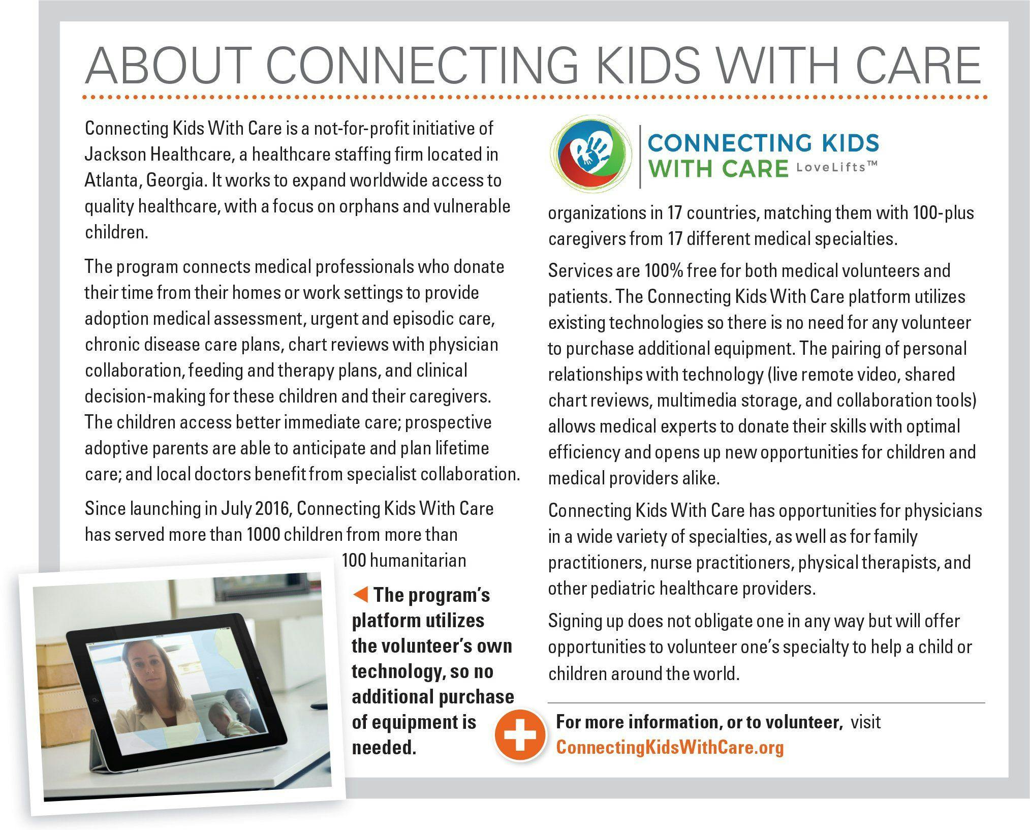 About Connecting Kids With Care