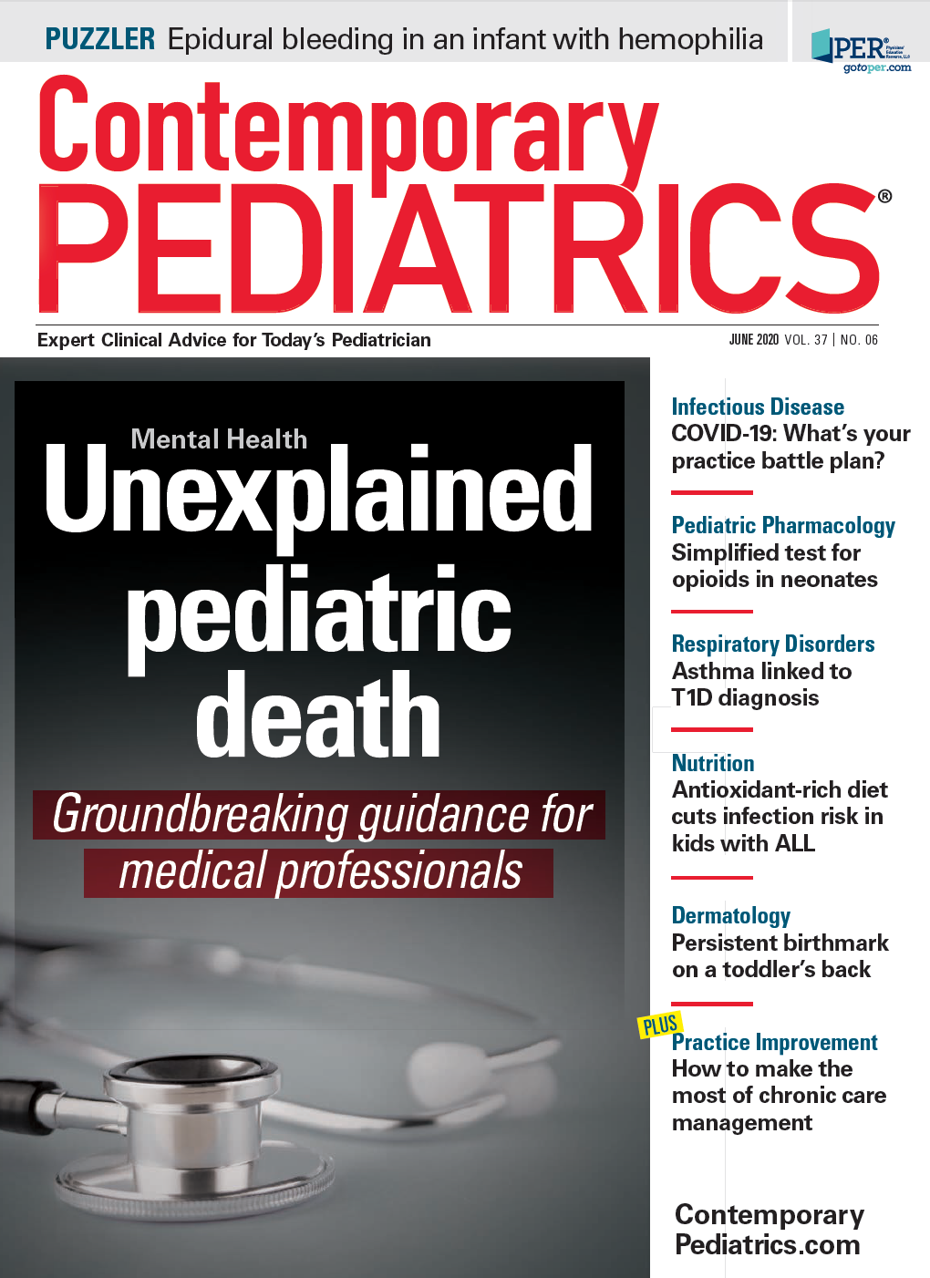 June 2020 cover of Contemporary Pediatrics