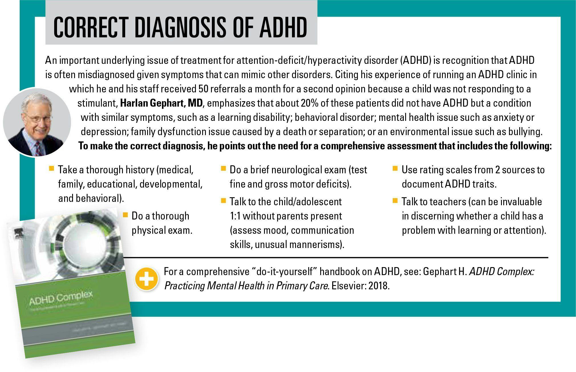 correct diagnosis of ADHD