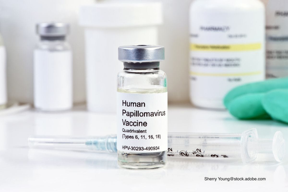 vial of HPV vaccine