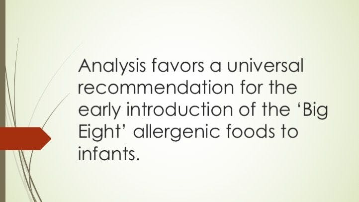 8 advocates speak out for early introduction of Big Eight allergenic foods