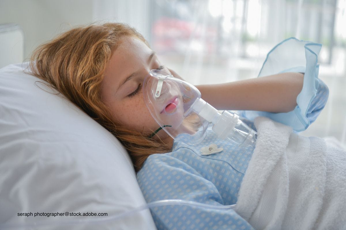 very ill child in hospital
